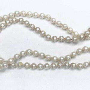 ✨ Long 1970s Vintage Faux Pearl Necklace, 76 cm — Elegant & Collectible
